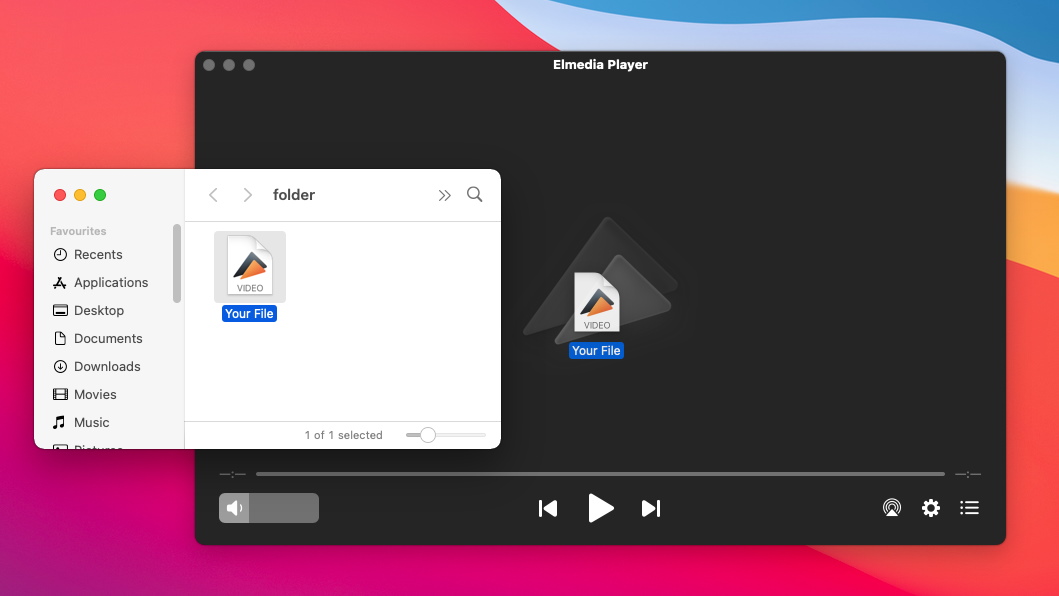 open your FLV file on Elmedia