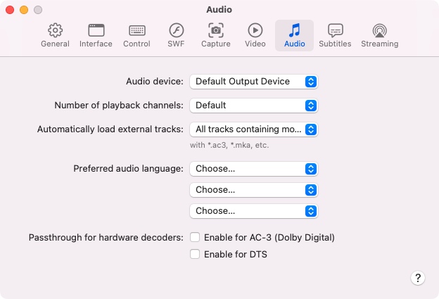 Audio Settings