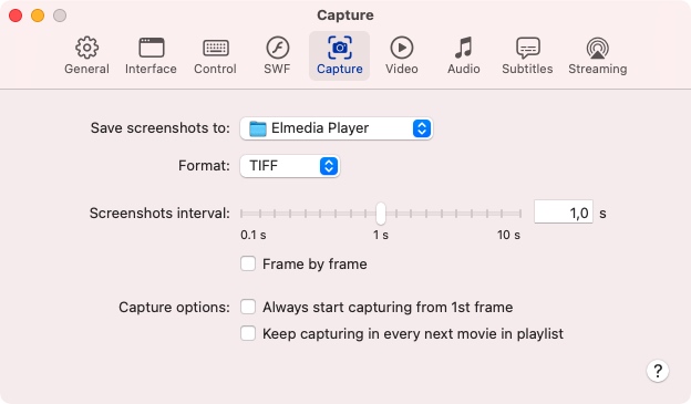 Capture Settings