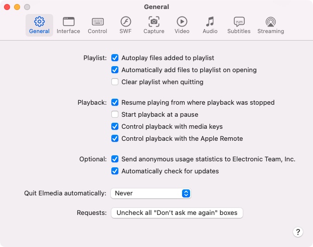 General Settings