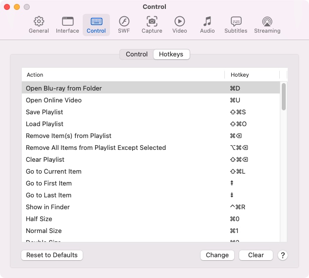 Hotkeys Settings