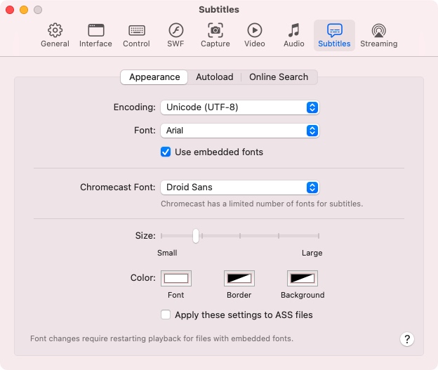 Subtitles Encoding