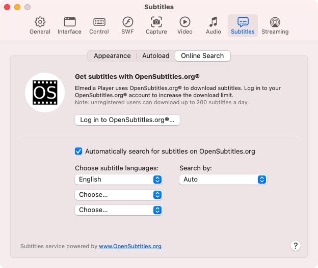 Subtitles Preferences Subtitles Preferences