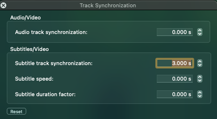 Track Synchronization in the VLC