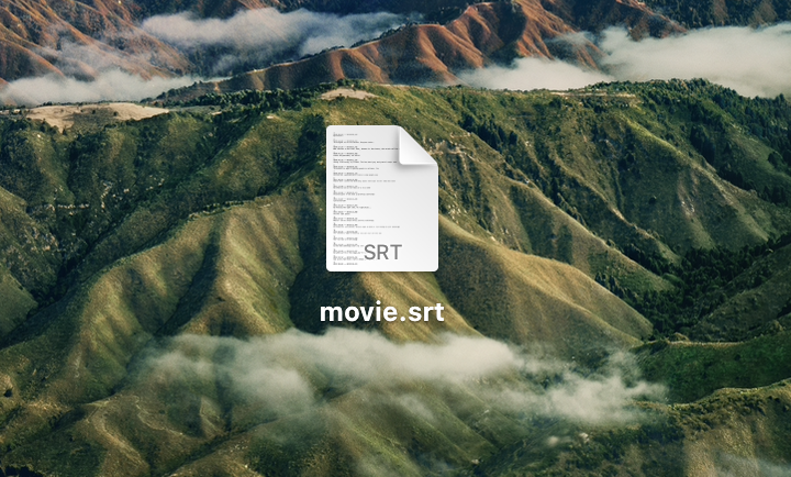 Open SRT file on Mac