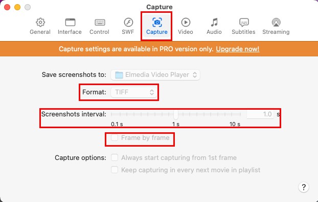 Series of screenshots preferences