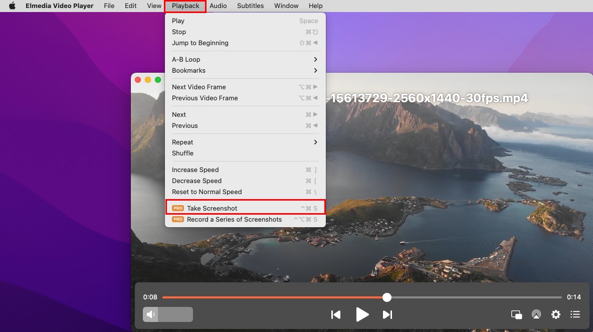 Elmedia player taking screenshot Elmedia player taking screenshot