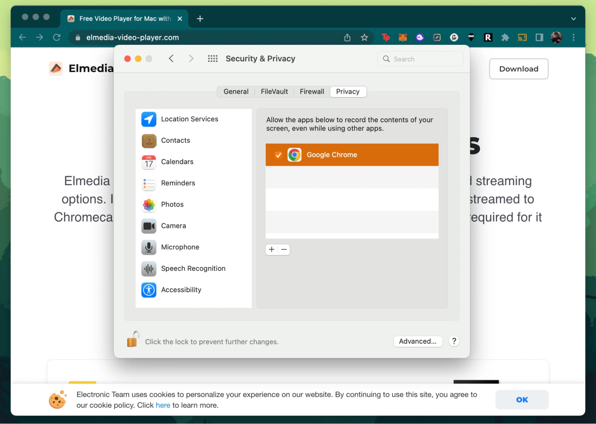 Paramètres de sécurité et de confidentialité dans Google Chrome