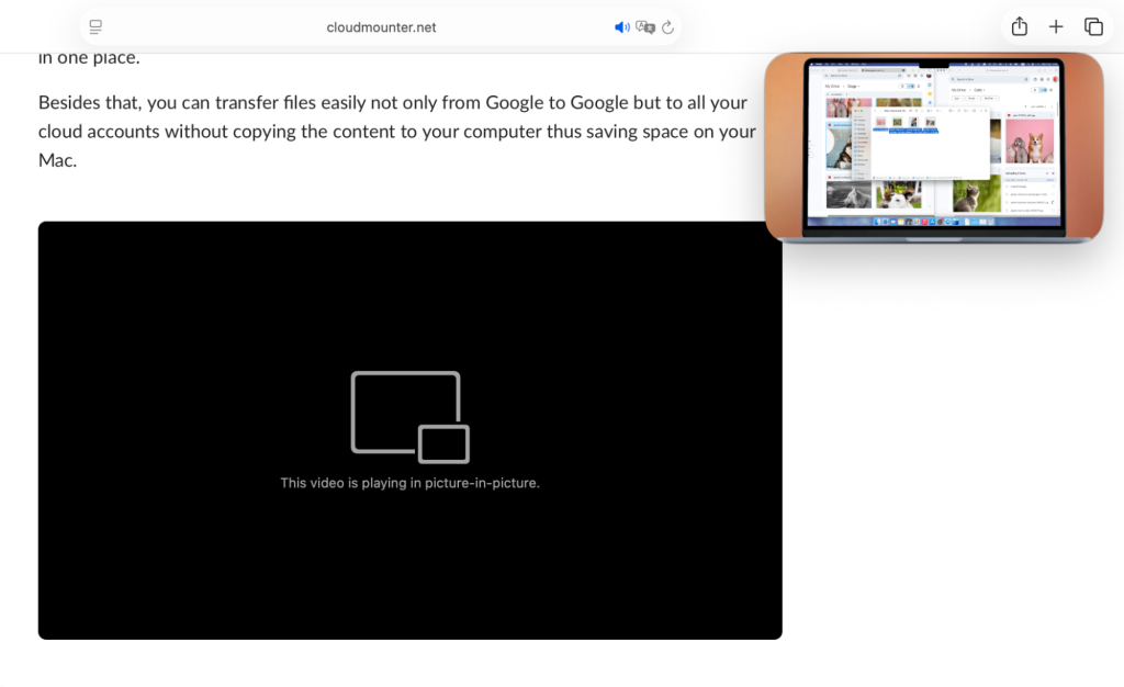 Watch videos in a small floating window while multitasking