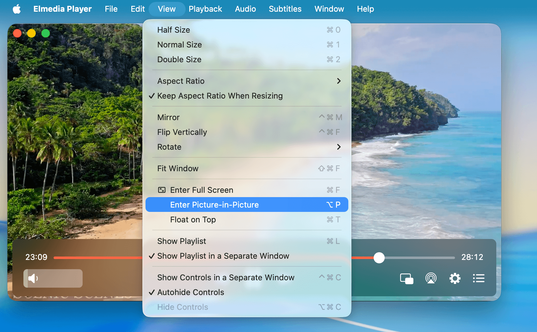 Watch local videos in Picture-in-Picture mode with Elmedia Player