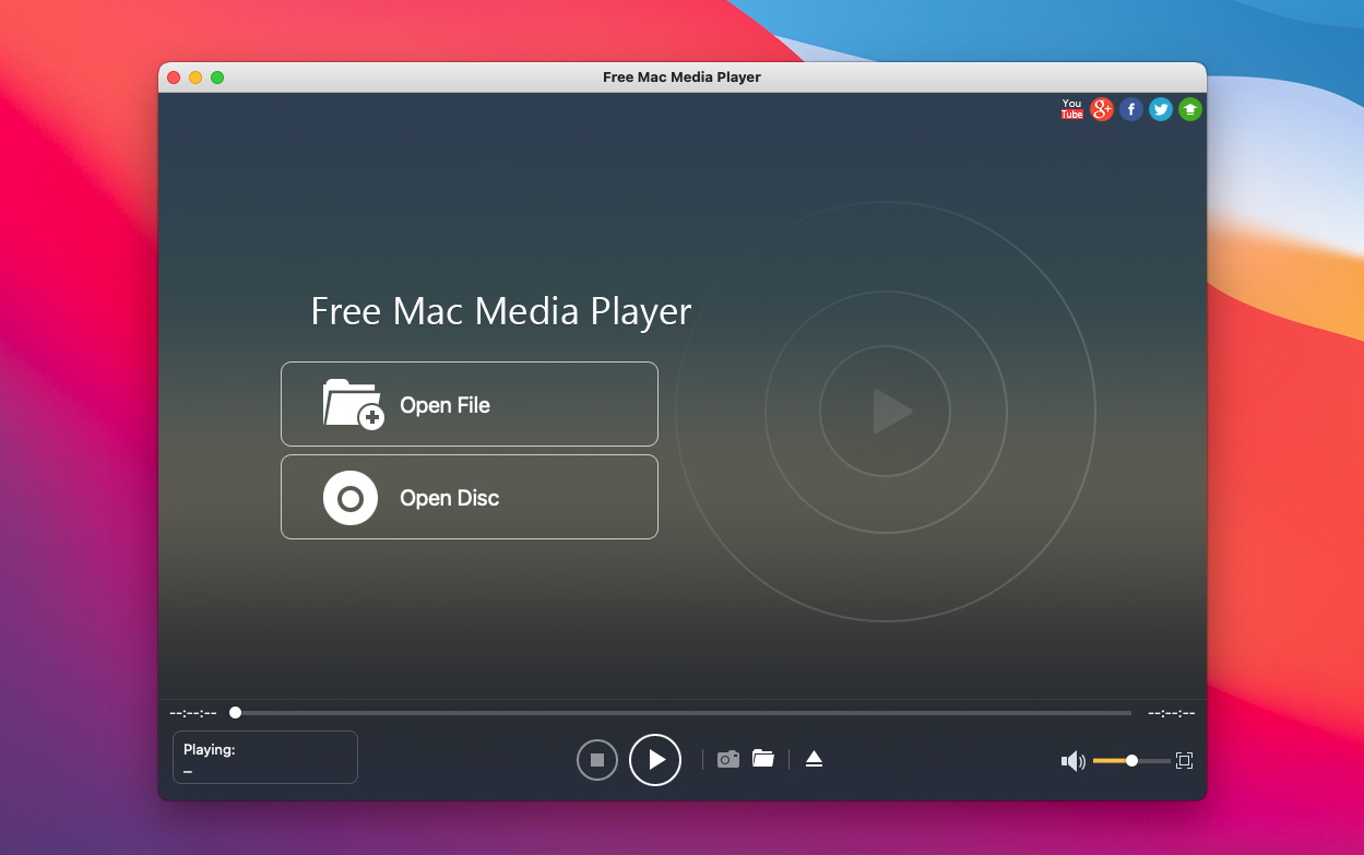 Open file or disc for playing in this free Mac media app BluRay Master Player Software