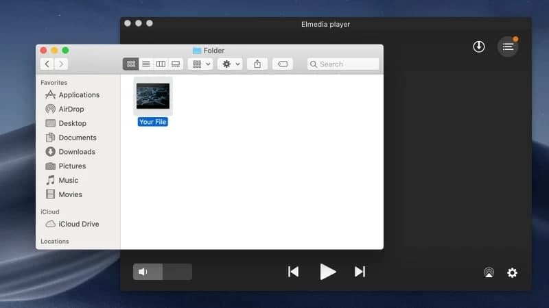 Open video file on Mac with Elmedia