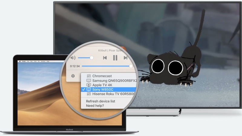 JustStream is a great Mac DLNA player