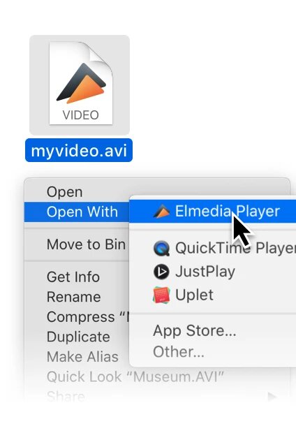 Open with Elmedia Player