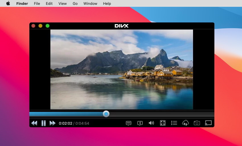 DivX software for playing h264 videos interface