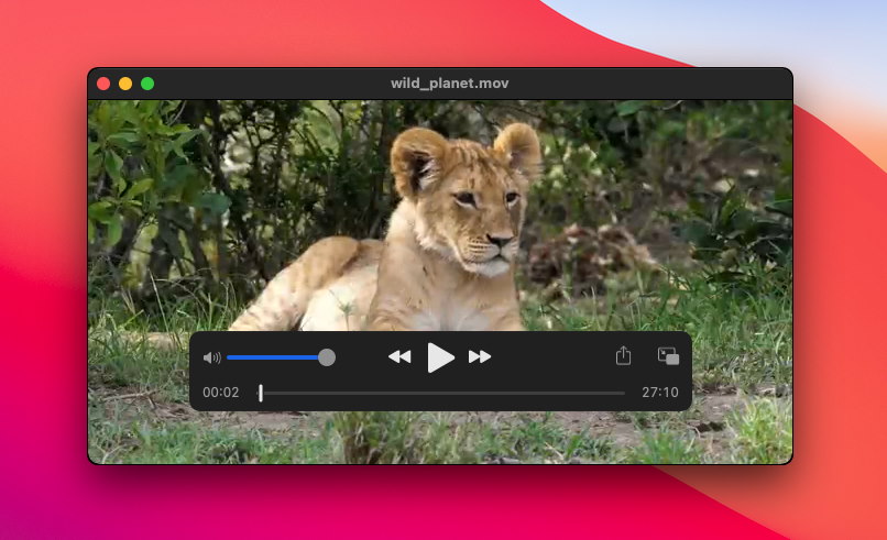 Elmedia Player plays MOV video file Playing MOVs with Elmedia