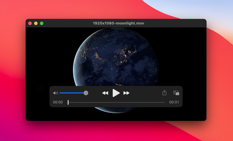 QuickTime is playing a MOV video file QuickTime
