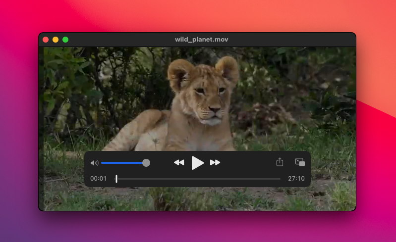 QuickTime - free media player integrated into macOS