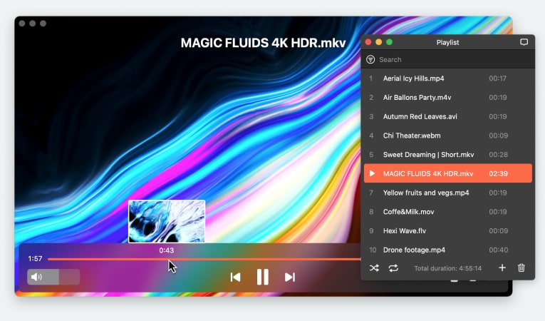 El mejor reproductor de video gratis para Mac.