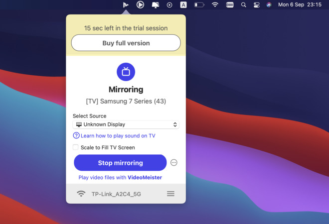 elmedia player turn off airplay