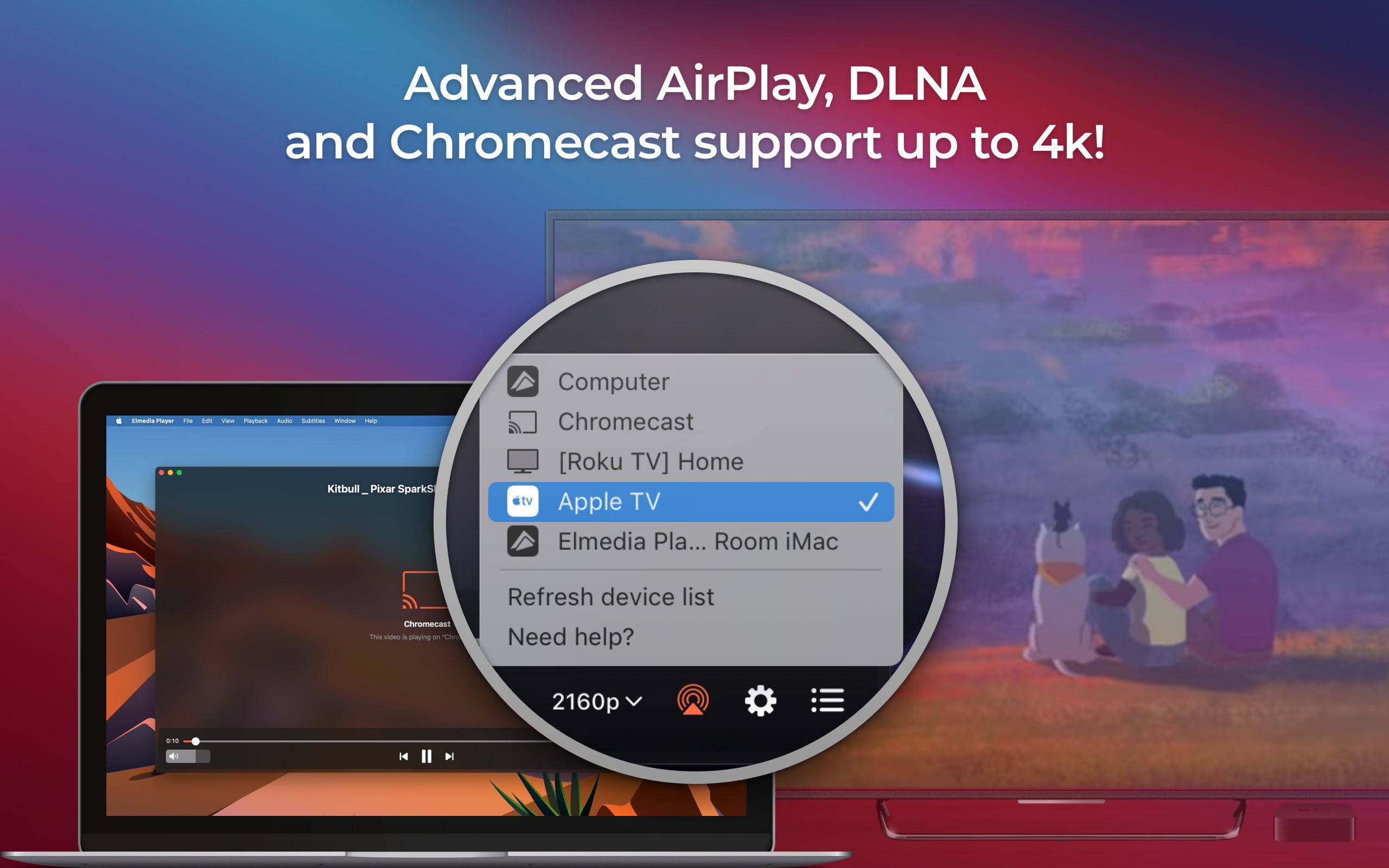 How to stream from Mac to Apple TV using Elmedia Player PRO