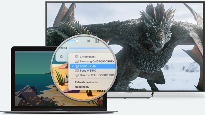 Stream videos from Mac to Apple TV using JustStream