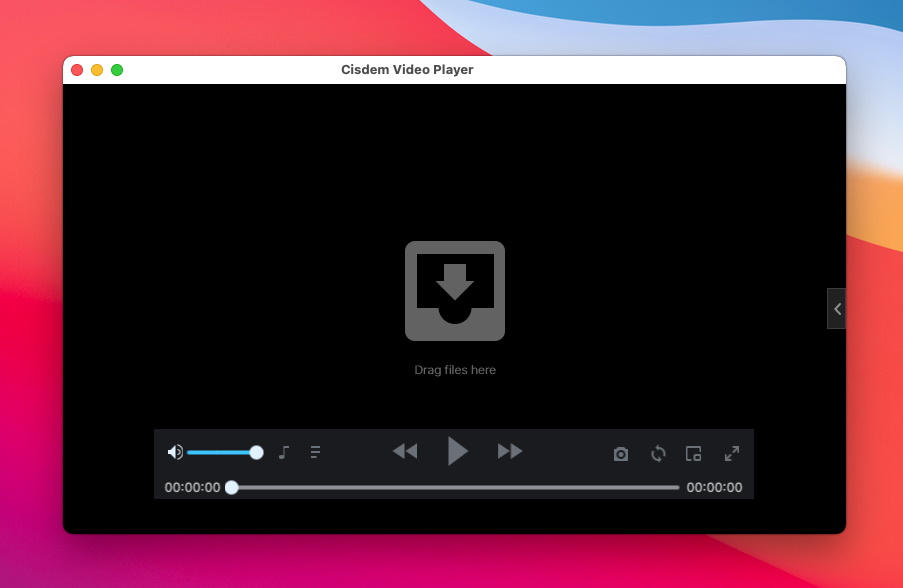 Cisdem’s window for adding files Cisdem Video Player