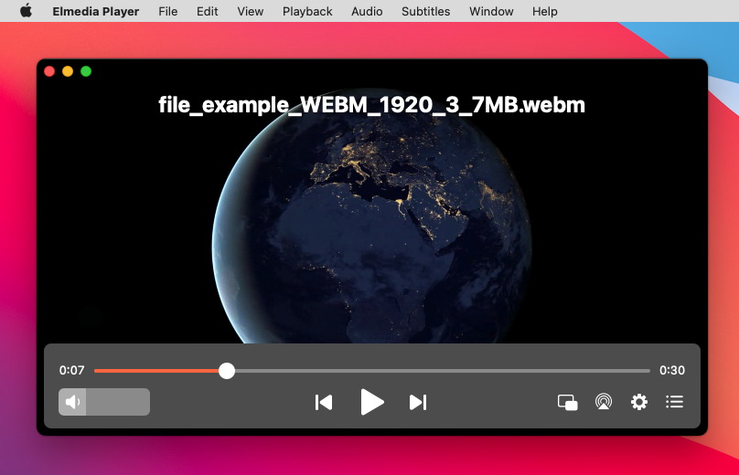 Play WebM Files on Your Mac Elmedia Player