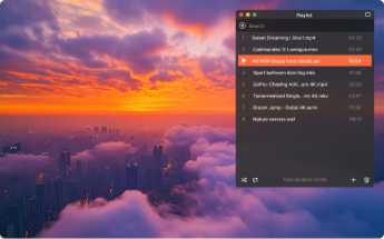 Playlist da file locali e in streaming in Elmedia Video Player per Mac