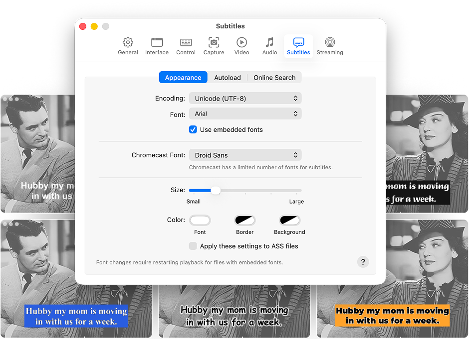 macOS Video Player with Subtitle Support