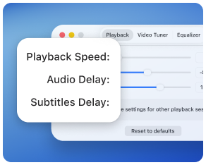 Playback speed control in Elmedia Video Player