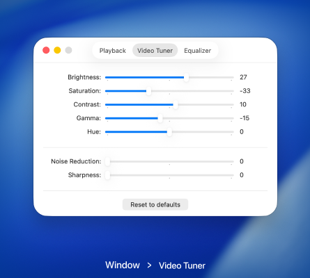 Use video tuner for perfect playback