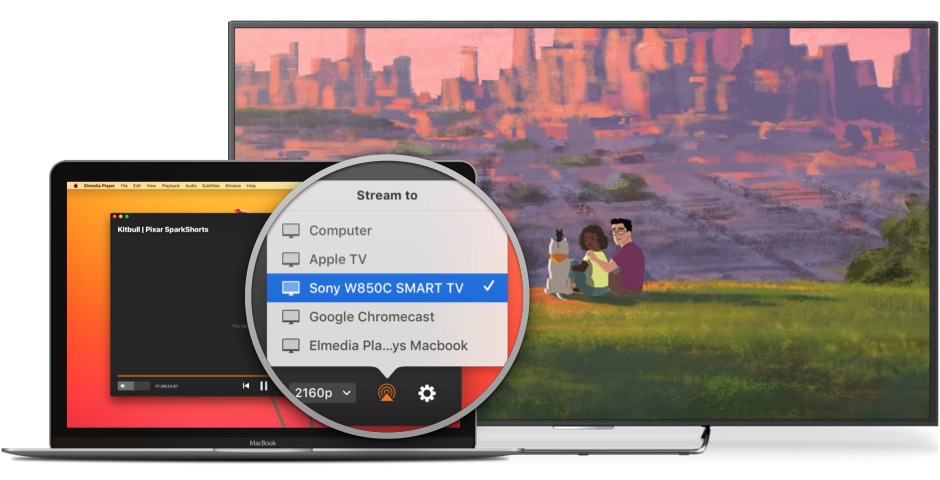 Stream MP4 to Chromecast, Apple TV or Smart TV